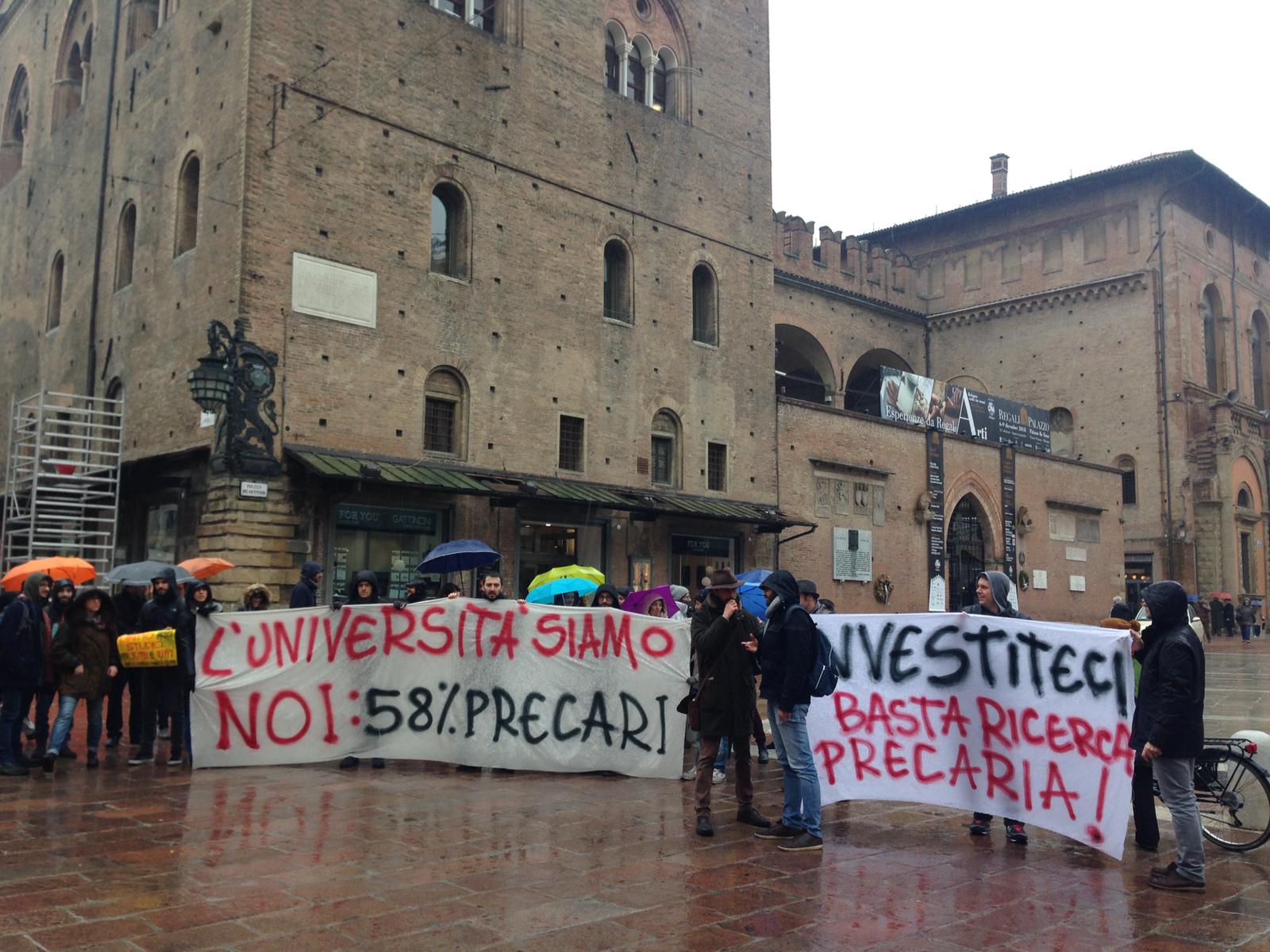 Manifestazione precari Università di Bologna