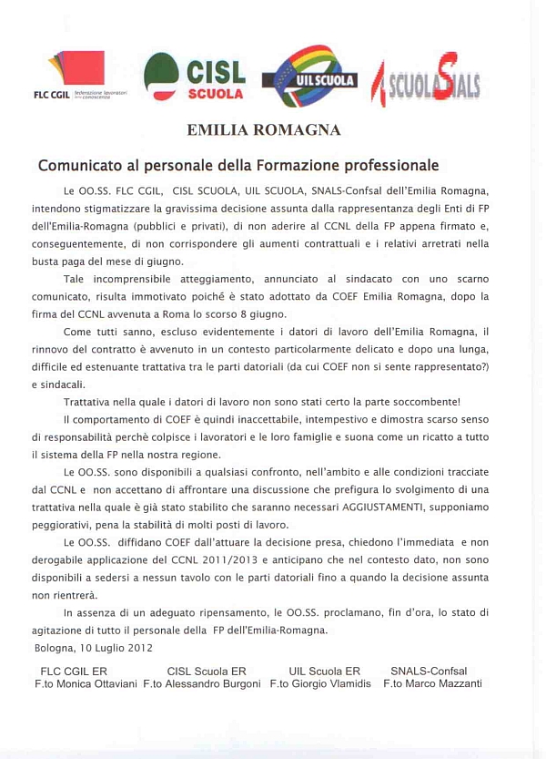 comunicato-unitario-emilia-romagna-fp
