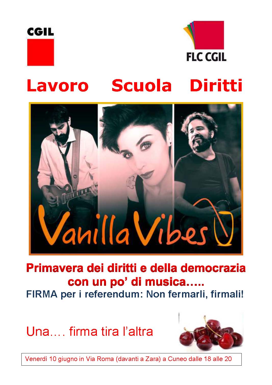 Referendum scuola: raccolta firme il 10 giugno a Cuneo