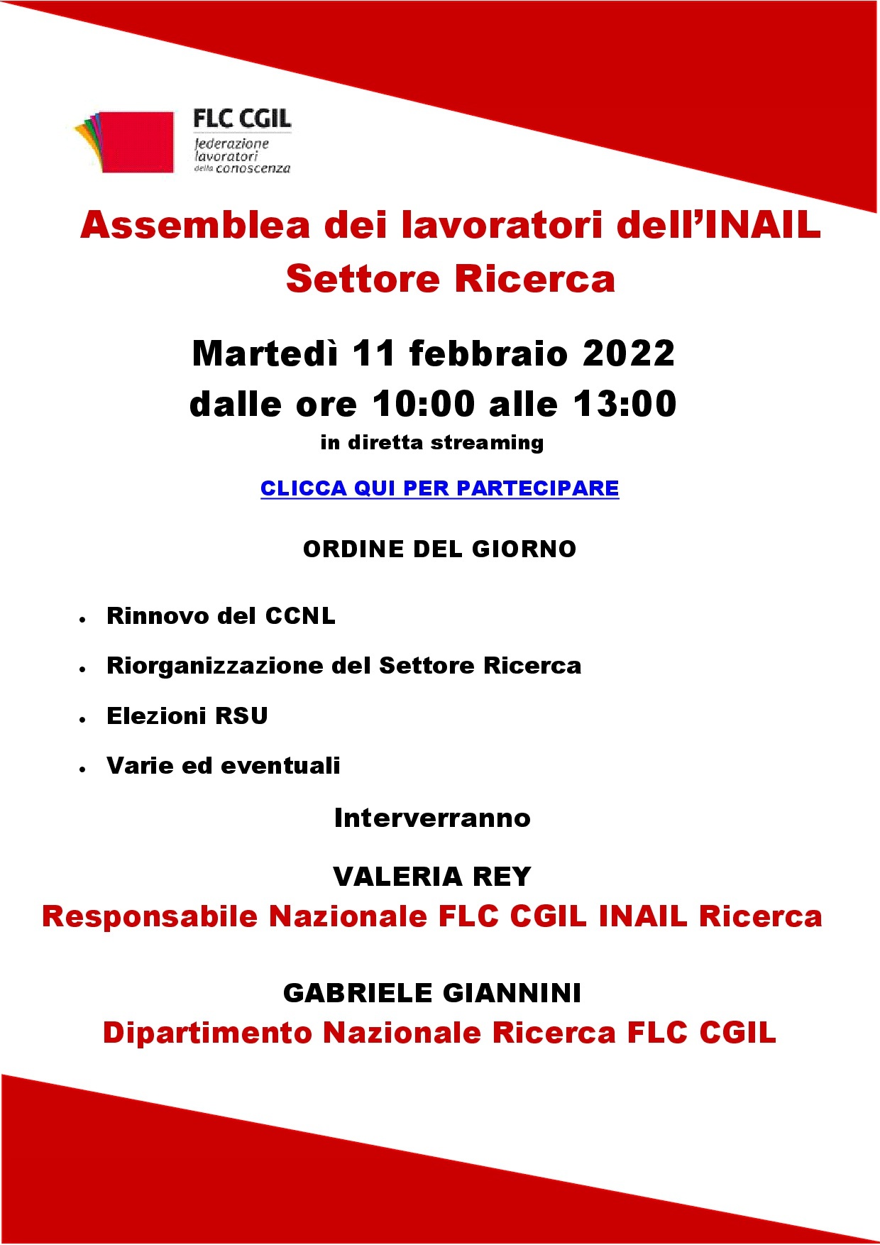 Locandina Assemblea FLC CGIL INAIL Ricerca 11 febbraio 2022-2